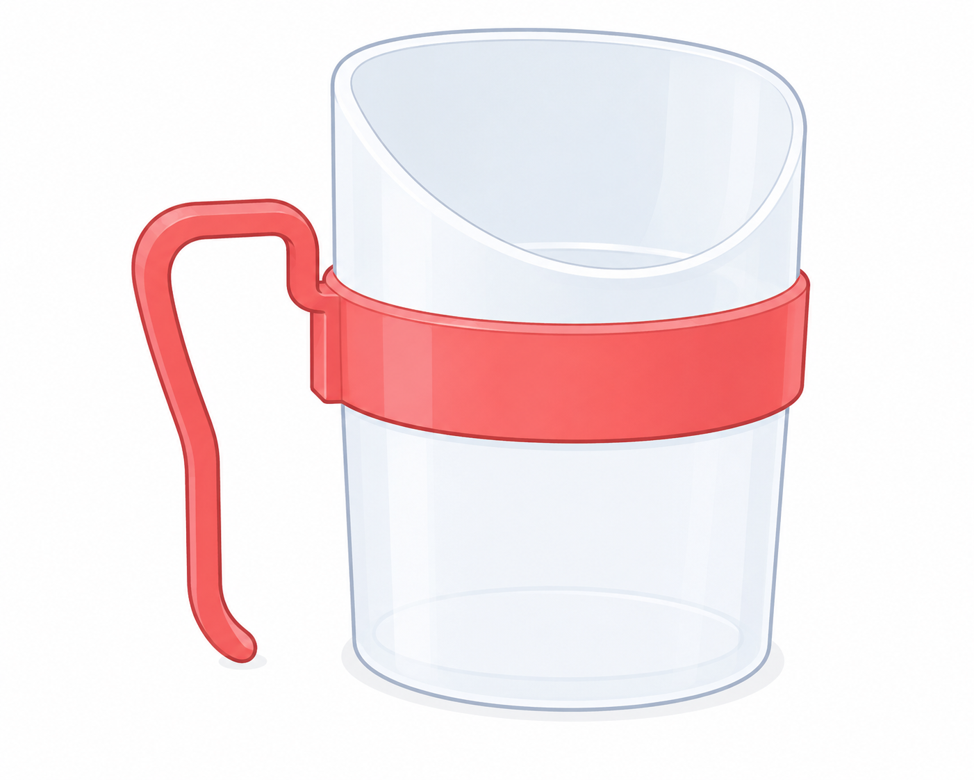 上を向かずに飲める。嚥下しやすいコップのおはなし